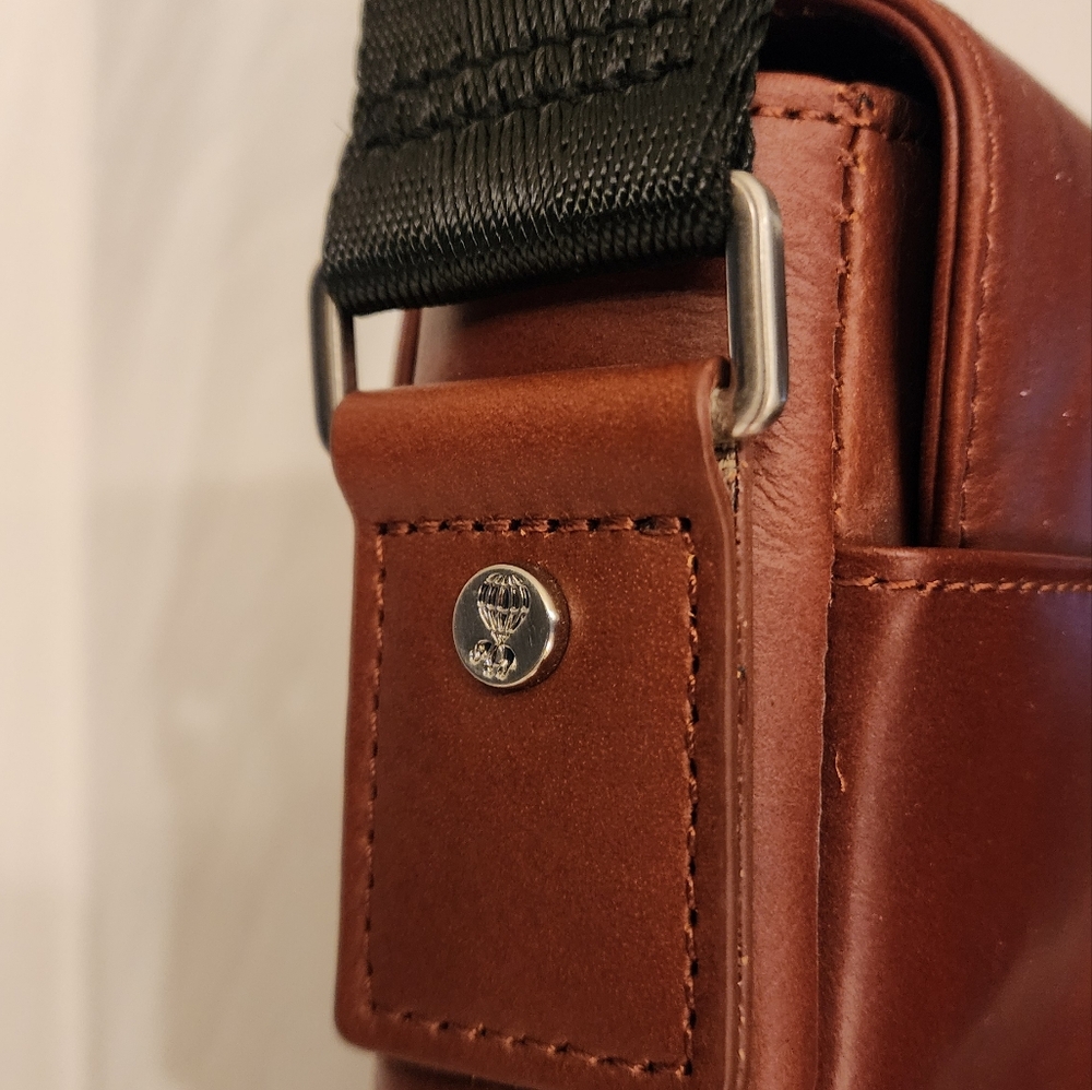 Blackbook Travel Co. Banner Messenger Bag In Cognac - Picture 14 of 15